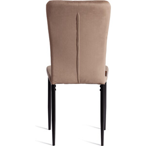 Стул TetChair VERTER (mod. BC577-DC), металл, флок, 41 х 52 х 95 см, Beige (бежевый) HLR8 / черный (21247)