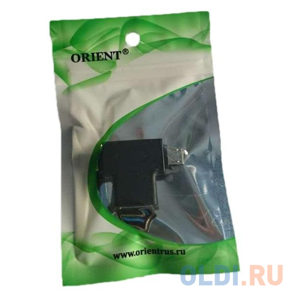 Переходник Type-C microUSB ORIENT UC-302 черный