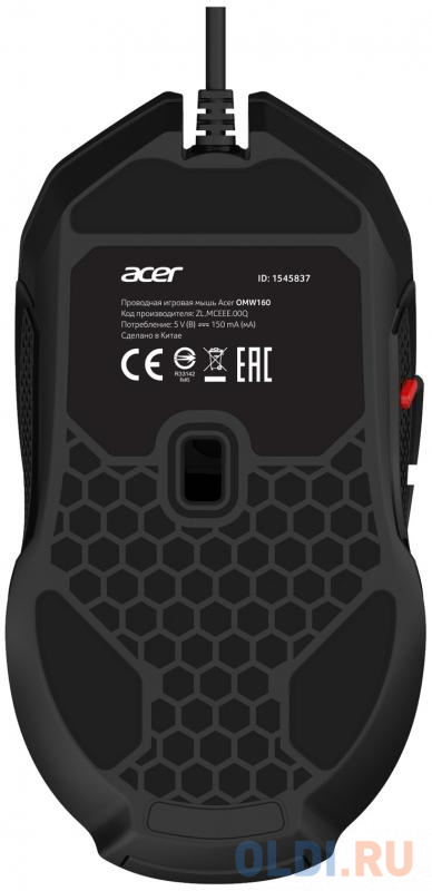 Мышь проводная Acer OMW160 чёрный USB в Москвe