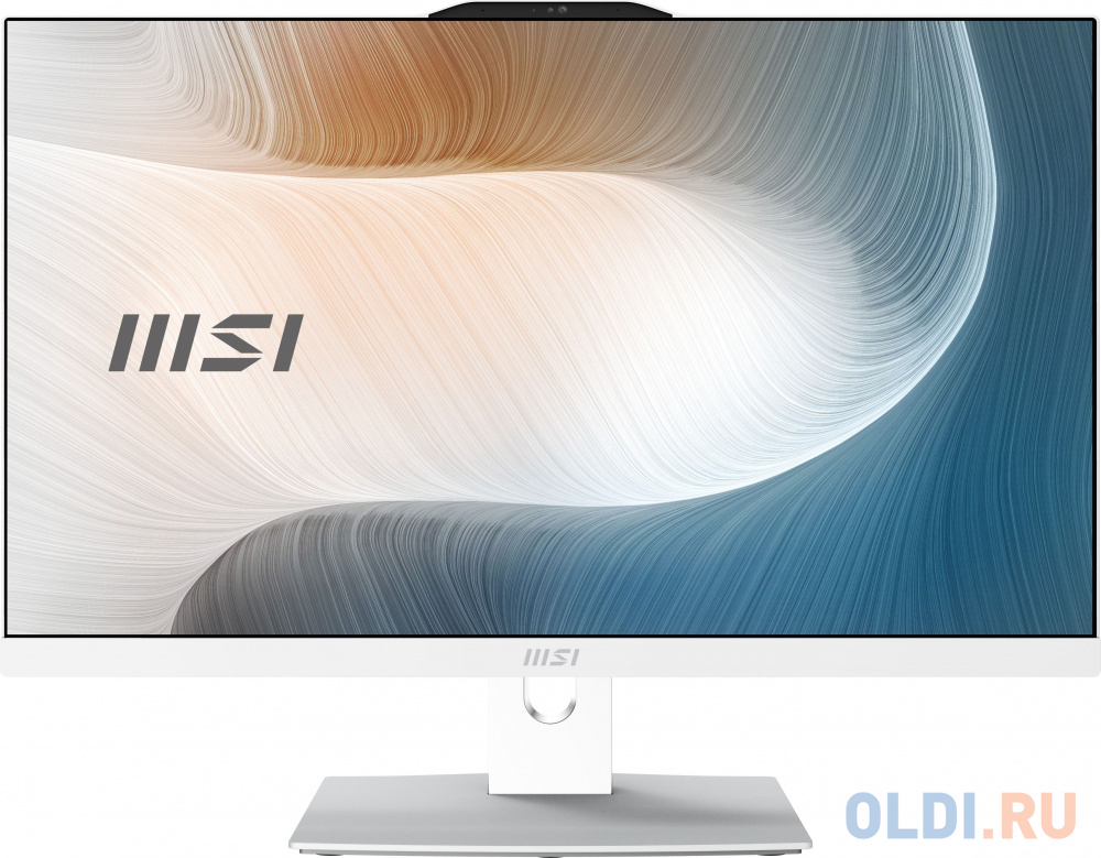 Моноблок MSI Modern AM242P 1M-1020XRU 23.8" Full HD Core 7 150U (1.8) 16Gb SSD512Gb Graphics noOS GbitEth WiFi BT 120W клавиатура мышь Cam белый в Москвe