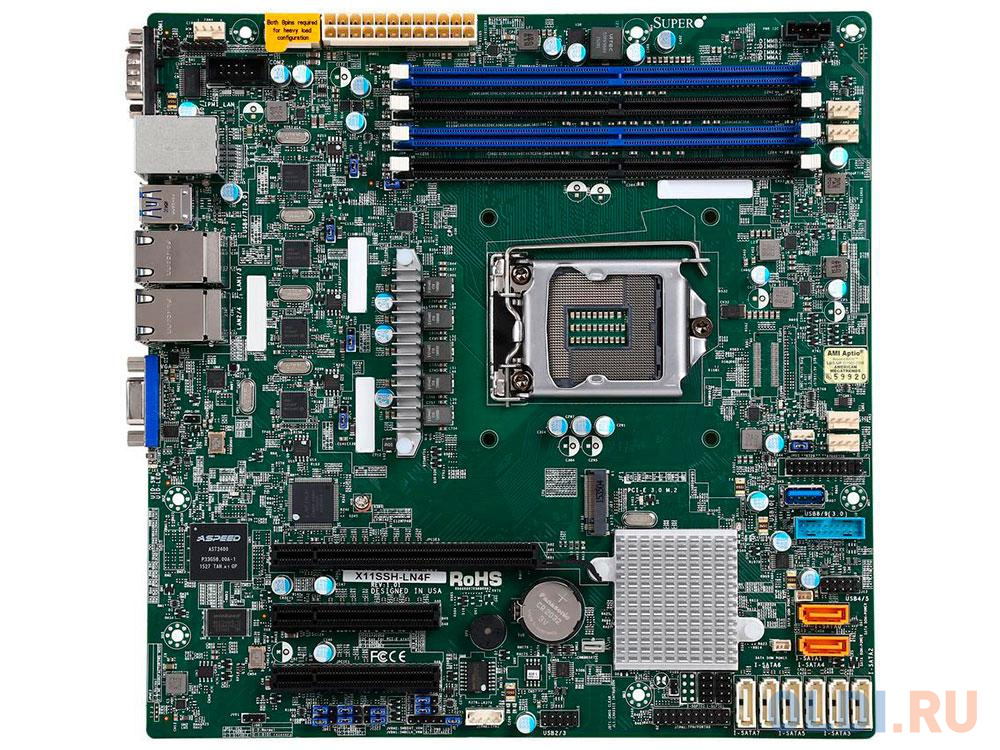 Мат плата Supermicro MBD-X11SSH-LN4F uATX, LGA1151, Intel C236, 4xDDR4, 8xSATA, 4xGbE, IPMI, VGA