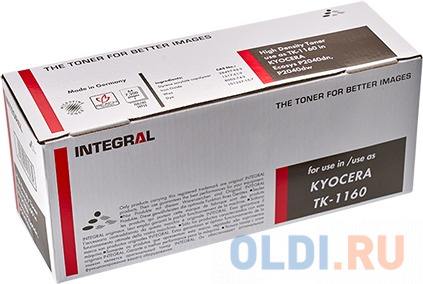 Картридж Integral TK-1160 для Kyocera-Mita  M2040dn M2540dn M2640idw P2040dn P2040dw P2235dn P2235dw черный 7200стр