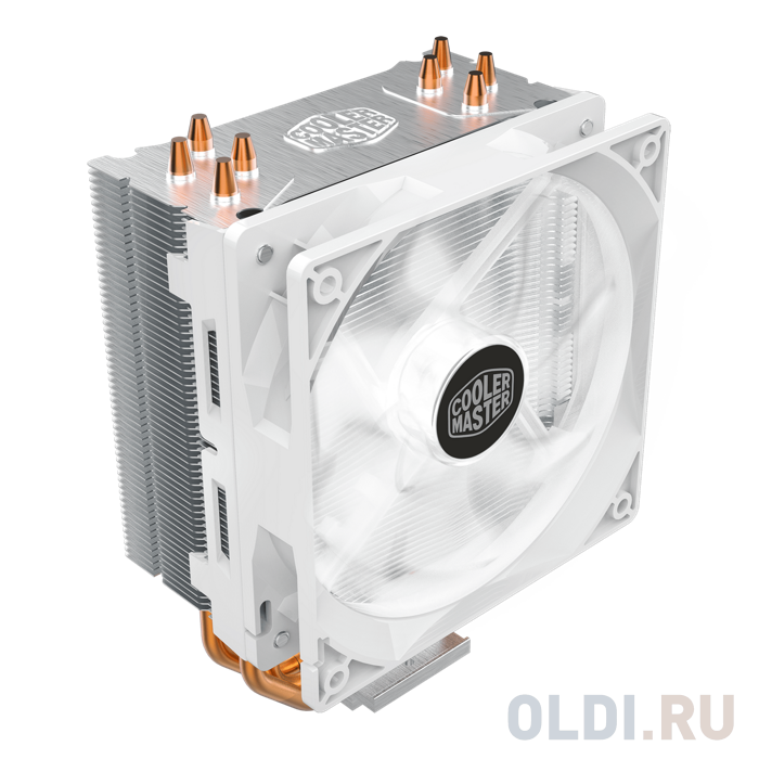 Cooler Master CPU Cooler Hyper 212 LED White Edition, 600 - 1600 RPM, 150W, White LED fan, Full Socket Support в Москвe