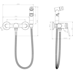 Смеситель для душа Lemark Minima с душем, хром (LM3818C)