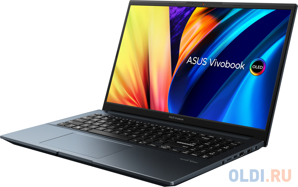 Ноутбук Asus Vivobook Pro 15 OLED M6500XV-MA084 Ryzen 9 7940HS 16Gb SSD1Tb NVIDIA GeForce RTX4060 8Gb 15.6" OLED 2.8K (2880x1620) noOS blue WiFi