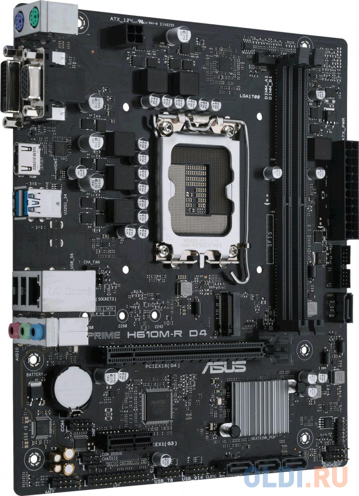 ASUS PRIME H610M-R D4-SI {Socket LGA1700, Intel H610, 1 слот 16x PCI-E, DisplayPort, HDMI, 2x DDR4}