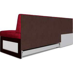 Кухонный диван Mebel Ars Нотис левый угол (бархат красный STAR VELVET 3 DARK RED) 207х82х132 см в Москвe