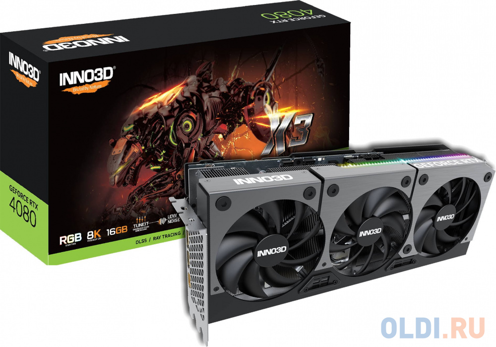 Видеокарта Inno3D nVidia GeForce RTX 4080 X3 16384Mb