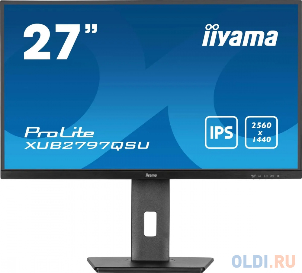 Монитор Iiyama 27&quot; ProLite XUB2797QSU-B1 черный IPS LED 16:9 HDMI M/M матовая HAS Piv 250cd 178гр/178гр 2560x1440 100Hz DP WQ HD 2K (1440p) USB 5