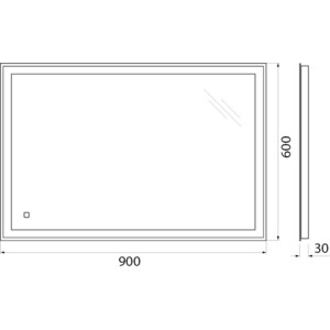 Зеркало BelBagno Spc-Grt 90х60 с подсветкой, сенсор (SPC-GRT-900-600-LED-TCH)