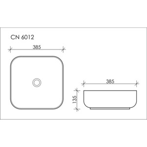 Раковина-чаша Ceramica Nova Element 41х41 круглая (CN6013)