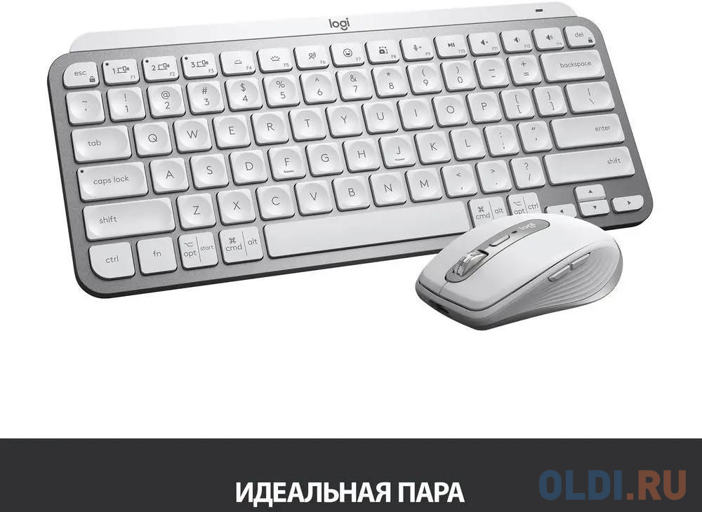 Клавиатура Logitech MX Keys Mini серебристый USB беспроводная BT/Radio LED (920-010499)