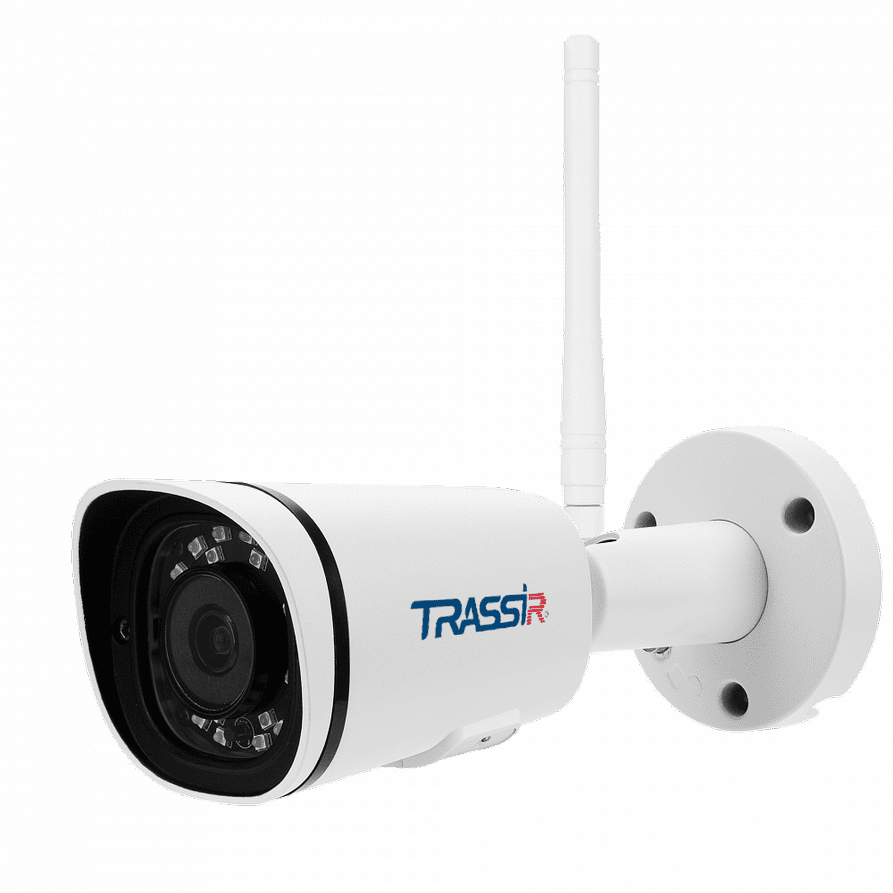 IP-камера Trassir Pro TR-D2221WDIR4 2.8 мм, уличная, корпусная, 2Мпикс, CMOS, до 1920x1080, до 25 кадров/с, ИК подсветка 35м, WiFi, POE, -40 °C/+60 °C, белый