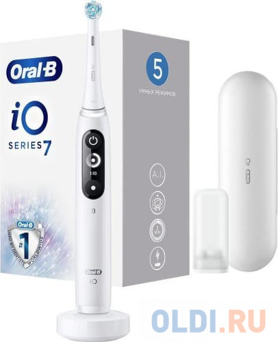 Электрическая зубная щетка IO7 WHITE ALABASTER ORAL-B в Москвe