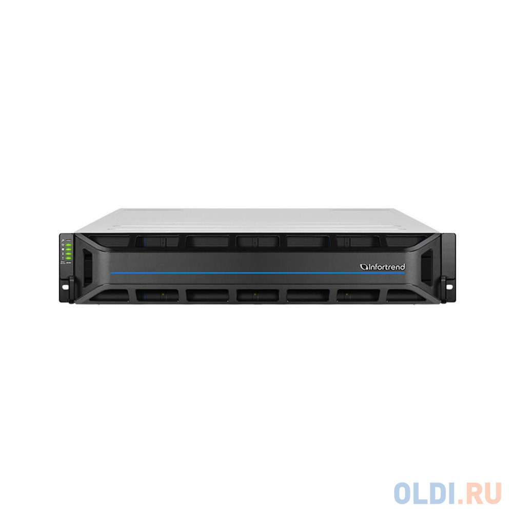 EonStor GSE201200000D-8U32 (12x3.5, 2U, Single controller System incl: 2x4GB Cache, 4x1GbE iSCSI ports RJ-45, 2x host board slots, 1x 12Gb SAS Ext Por