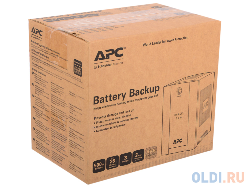 ИБП APC BX500CI Back-UPS 500VA/300W (3 IEC) в Москвe