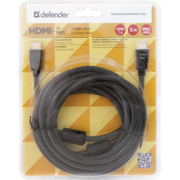 Кабель Defender HDMI-17PRO HDMI M-M ver1.4 5м