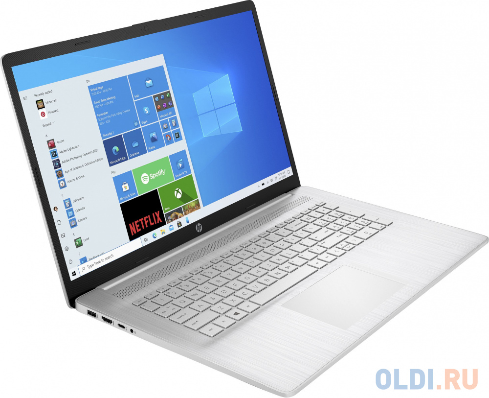 Ноутбук HP 17-cp2153ng Ryzen 5 7520U 8Gb SSD512Gb AMD Radeon 17.3" IPS FHD (1920x1080) Windows 11 Home silver WiFi BT Cam (7P7M4EA) в Москвe