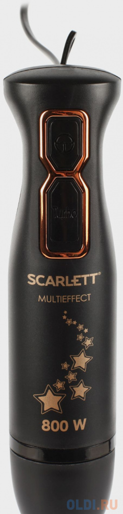 Блендер погружной Scarlett Золотая коллекция SC-HB42M45 800Вт черный/золотистый