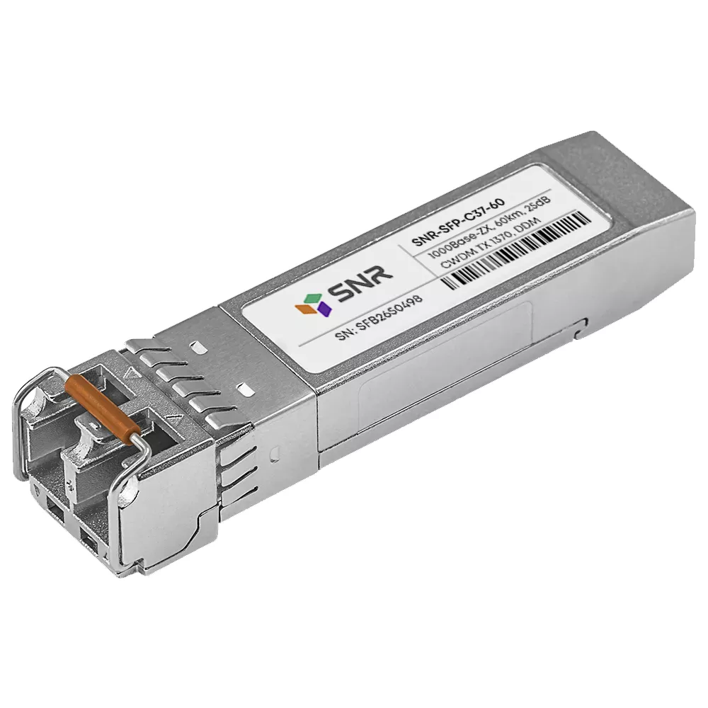 Модуль SFP SNR, 60 км, LC, Tx:1370 нм, 1 Гбит/с, SM, двойной (SNR-SFP-C37-60)