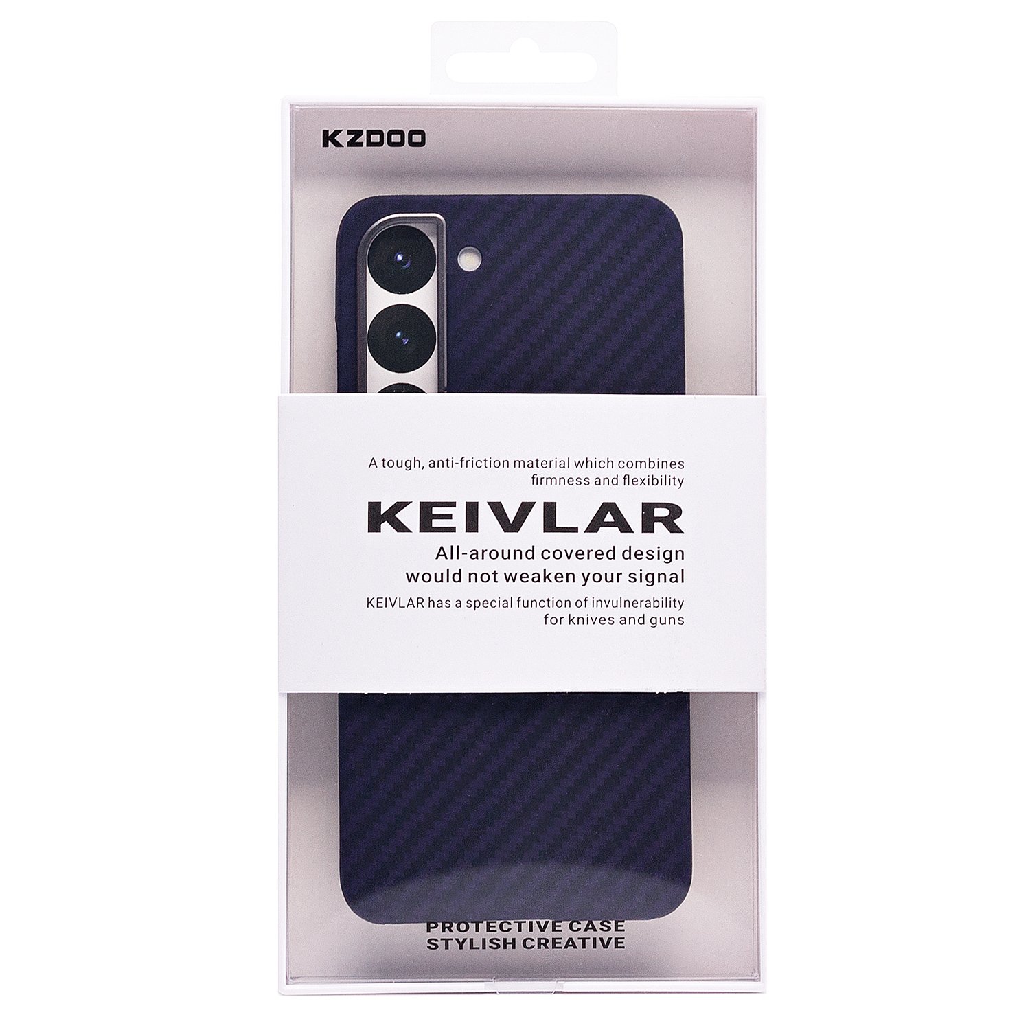 Чехол-накладка K-Doo Kevlar для смартфона Samsung SM-S911 Galaxy S23, темно-фиолетовый (218301)