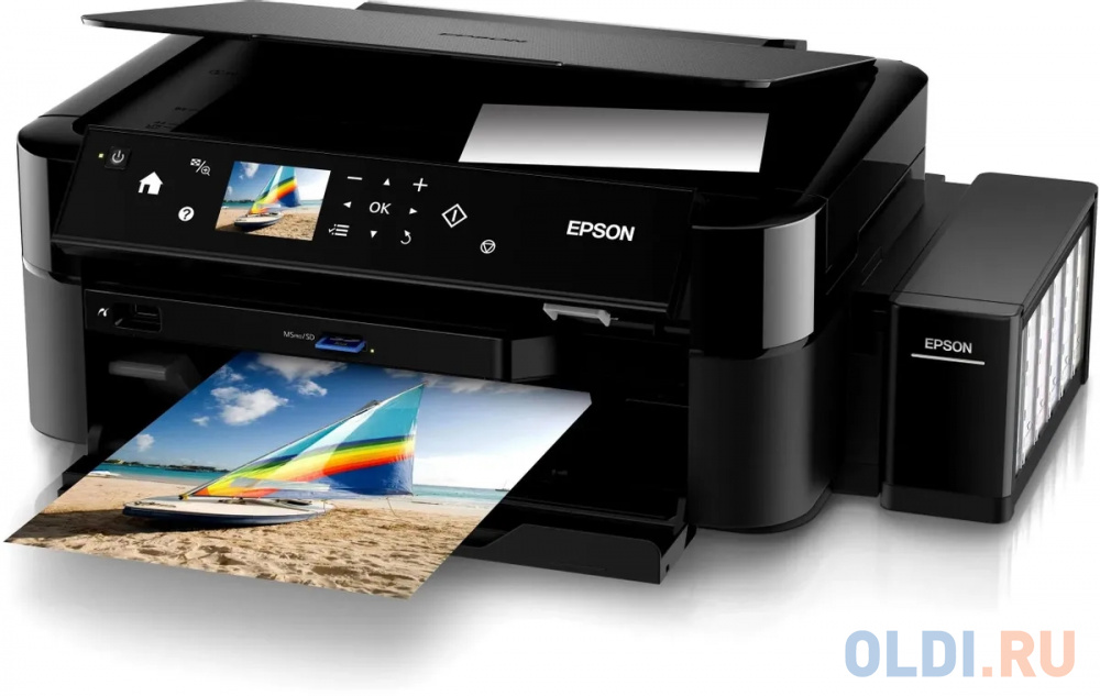 МФУ струйный Epson L850 black (A4, 6цв., принтер/сканер/копир, 5760х1440dpi, 37(38)ppm, СНПЧ, USB) (C11CE31404) в Москвe