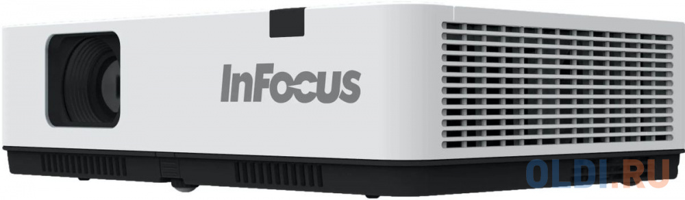 Проектор INFOCUS [IN1049] 3LCD, 4600 lm, WUXGA, 1.371.65:1, 50000:1, (Full 3D), 16W, 2хHDMI 1.4b, VGA in, CompositeIN, 3,5 mm audio IN, RCAx2 IN, USB-