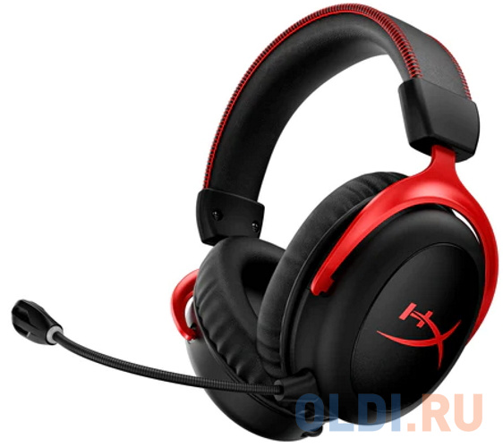 Игровая беспроводная гарнитура HyperX Cloud II Wireless (7.1, USB, блок управления, 53 мм, сменные амбушюры, 4P5K4AA/HHSC2X-BA-RD/G)