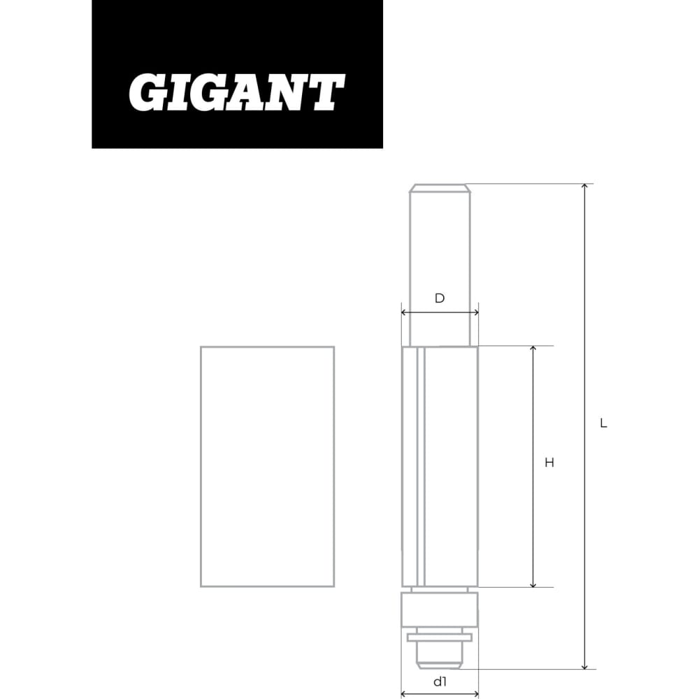 Кромочная прямая фреза Gigant