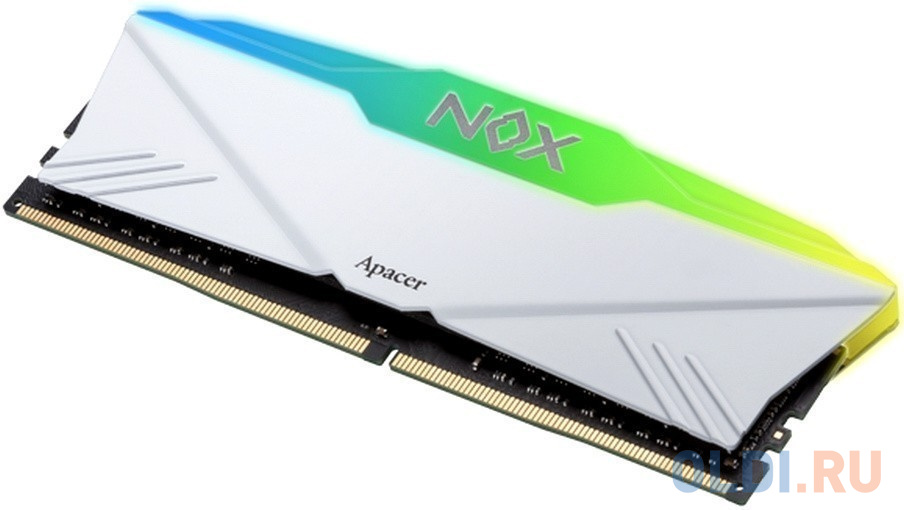 16GB Apacer DDR4 3200 DIMM NOX RGB White Gaming Memory AH4U16G32C28YNWAA-1 Non-ECC, CL16, 1.35V, Intel XMP 2.0, Heat Sink, RTL