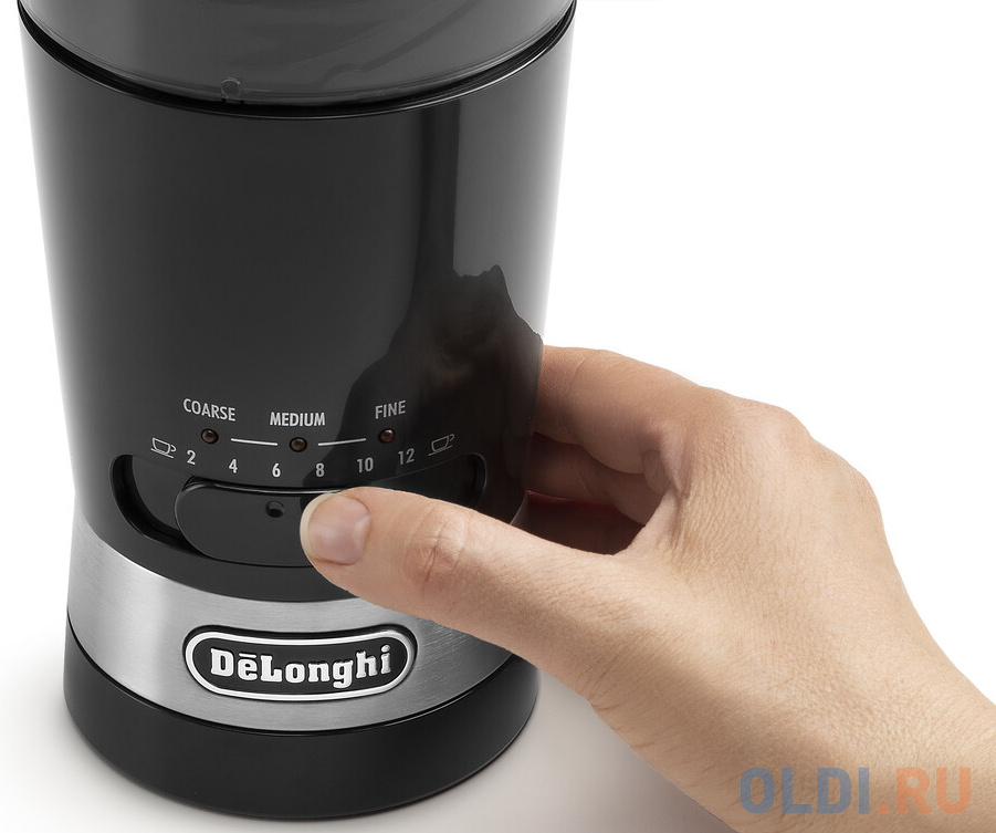 Кофемолка Delonghi KG210 170Вт сист.помол.:ротац.нож вместим.:90гр черный