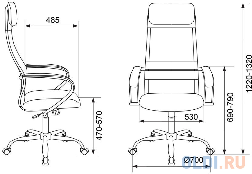 Кресло руководителя Бюрократ CH-608SL/BLACK спинка сетка черный TW-01 TW-11 искусст.кожа/ткань крестовина хром