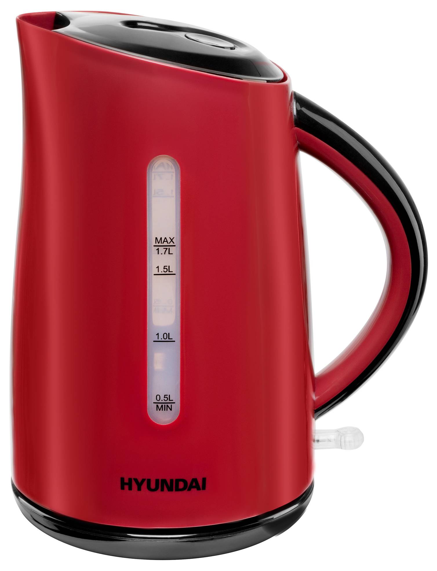 Чайник электрический Hyundai HYK-P3024 красный/черный, пластик