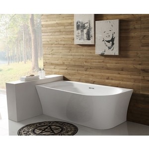 Акриловая ванна BelBagno 150x80 левая, слив-перелив хром (BB410-1500-780-L)