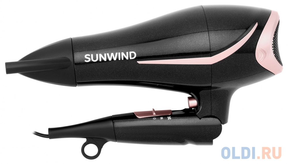 Фен SUNWIND SUHD 550, 2200Вт, черный и розовое золото