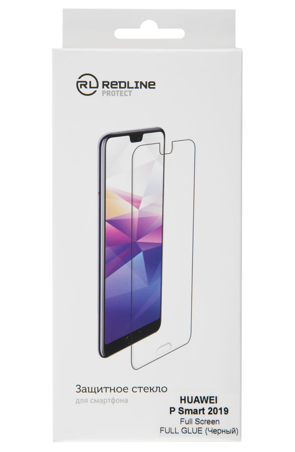 Защитное стекло Redline черный для Huawei P Smart 2019 3D (УТ000017134)