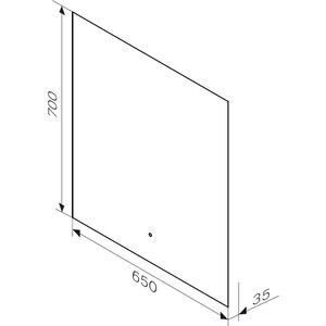 Зеркало Am.Pm X-Joy 65х70 подсветка, ИК-сенсор (M85MOX10651S) в Москвe