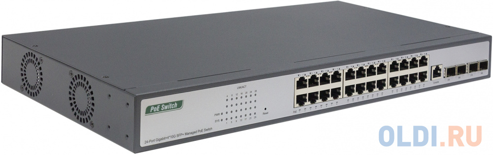 ORIGO OS3228P/250W/A1A Управляемый L2 PoE-коммутатор, 24x1000Base-T, 4x10GBase-X SFP+