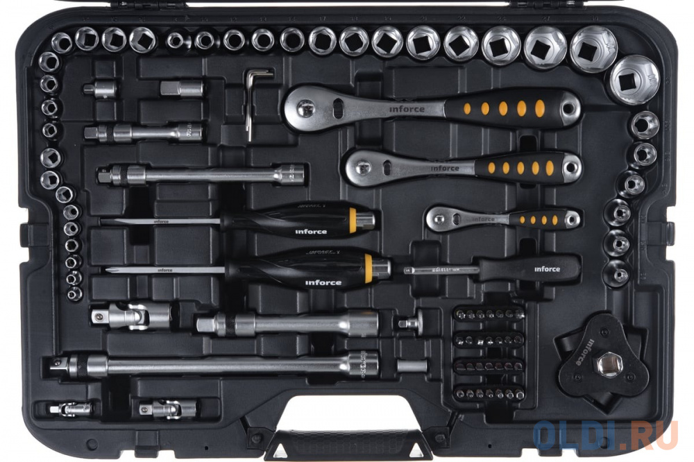 Inforce Набор инструментов 120 предметов 1/2" & 3/8" & 1/4" 06-07-20