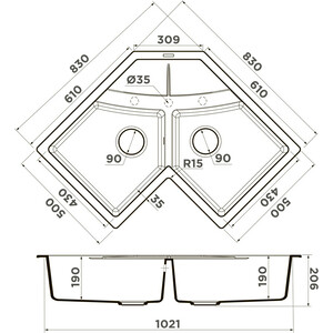 Кухонная мойка Omoikiri Sumi 83C-WH белый (4997174)