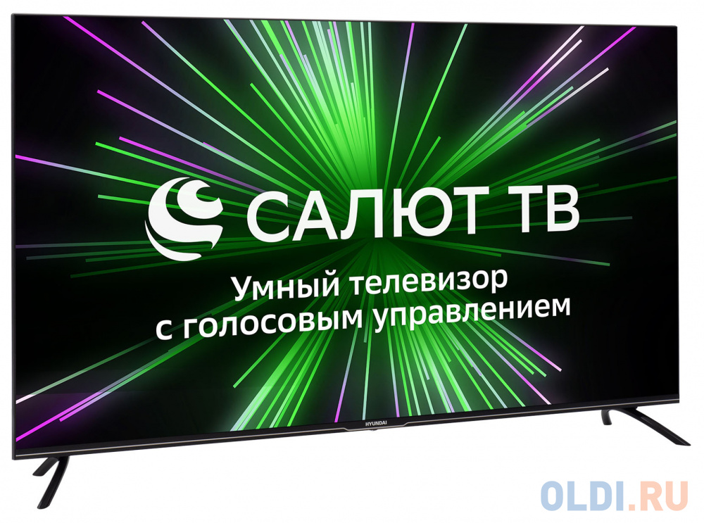 Телевизор LED Hyundai 50" H-LED50BU7000 Салют ТВ Frameless черный 4K Ultra HD 60Hz DVB-T DVB-T2 DVB-C DVB-S DVB-S2 USB WiFi Smart TV