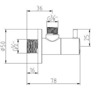 Угловой вентиль Kludi A-QA DN15 (1584505-00)