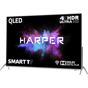 Телевизор QLED HARPER 55Q850TS (55'', 4K, SmartTV, Android, WiFi, серый)