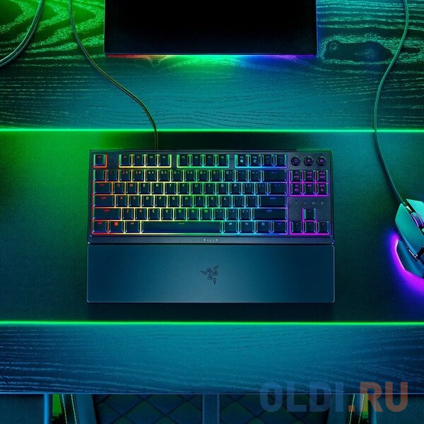 Клавиатура Razer Ornata V3 Tenkeyless механическая черный USB Multimedia for gamer LED (подставка для запястий) (RZ03-04881600-R3R1)