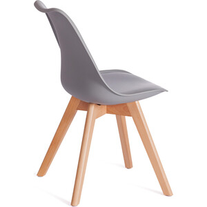 Стул TetChair TULIP (mod. 73-1) / 1 шт. в упаковке, дерево/пластик/экокожа, серый