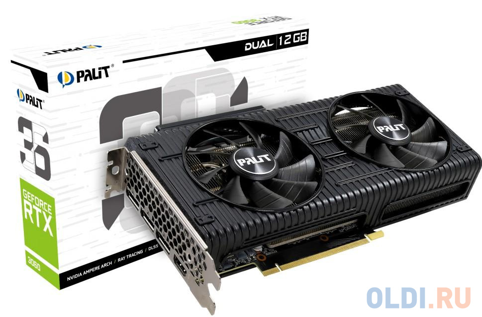 Видеокарта Palit nVidia GeForce RTX 3060 Dual LHR 12288Mb