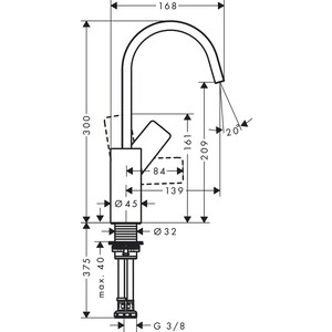 Смеситель для раковины Hansgrohe Vivenis хром (75032000)