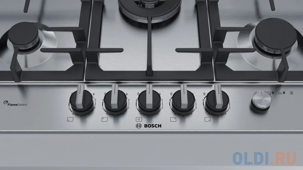 Газовая варочная поверхность Bosch PCR7A5M90 нержавеющая сталь