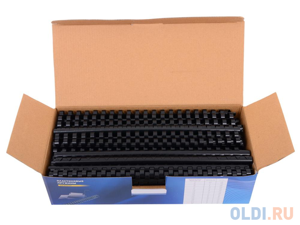 Пластиковые пружины 12 мм (70-90 листов)  черные 100 шт. Office Kit (BP2030)