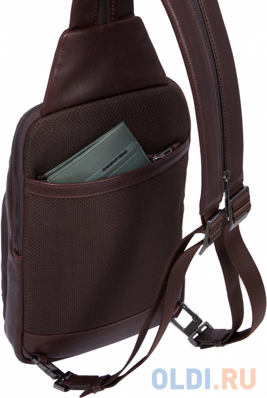 Рюкзак слинг Piquadro Carl CA5751S129/TM темно-коричневый кожа